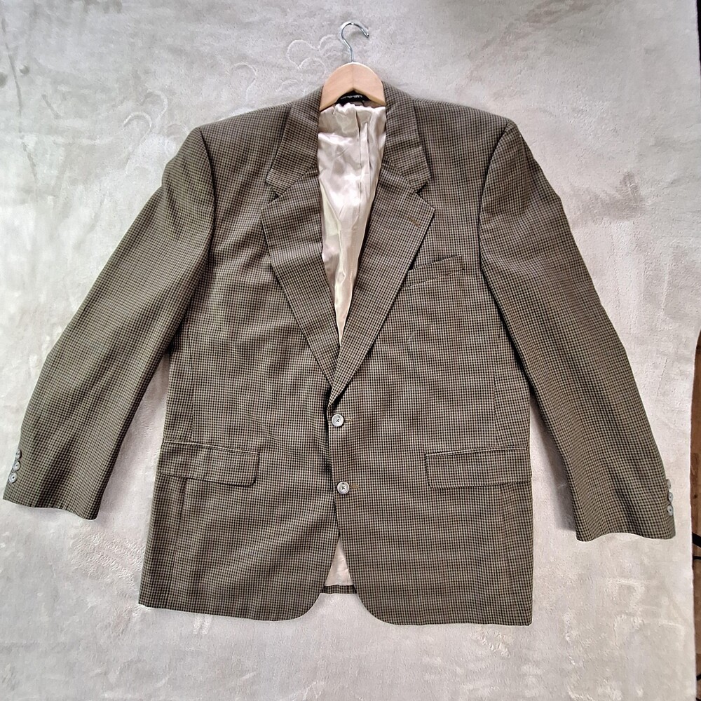 Vintage Christian Dior Monsieur Blazer Mens 42 Wool Plaid Sport Coat USA 90s